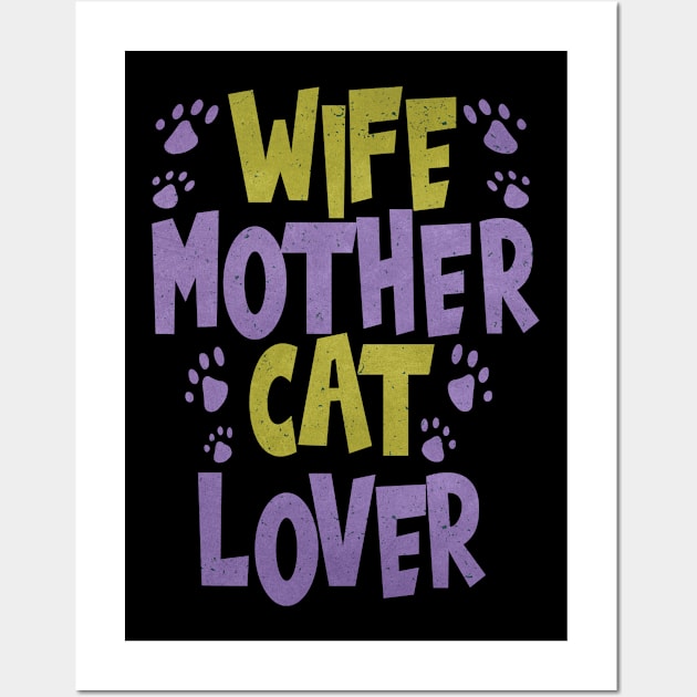 wife mother cat lover Wall Art by Natystore